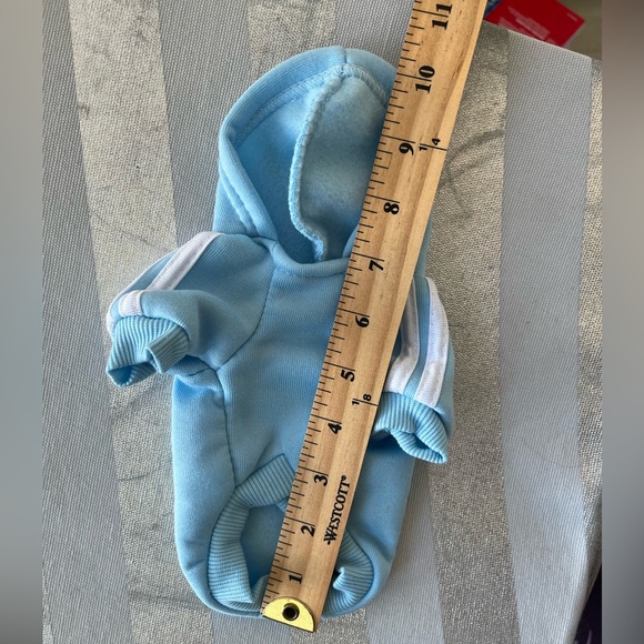 Dog Hoodie Sweater Blue Puppy XS - Picture 3 of 4